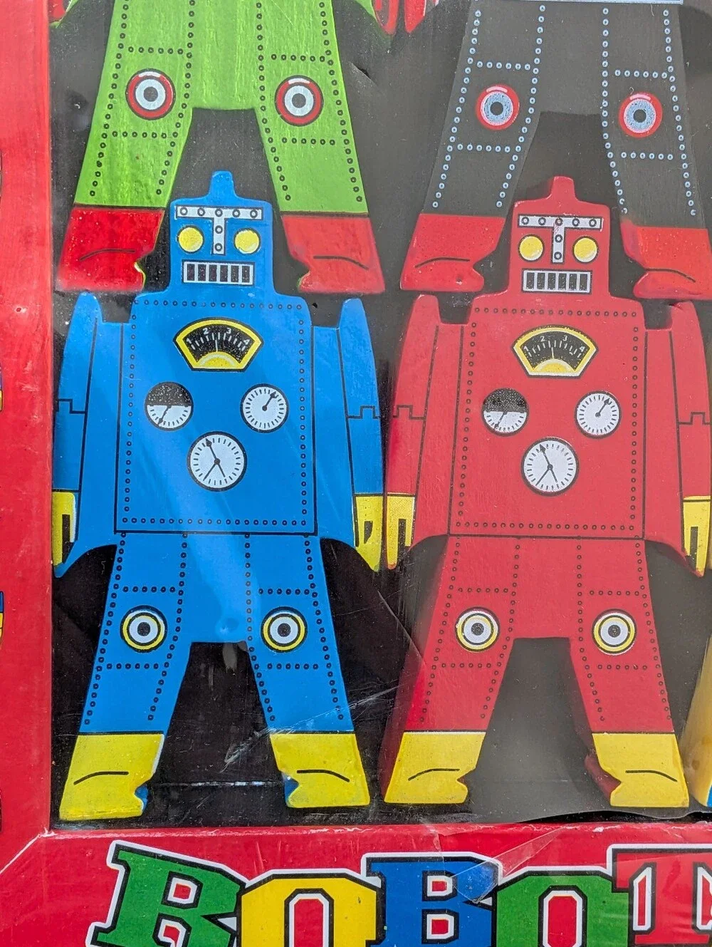 New Schylling Stacking Robots Wooden Toys 2005